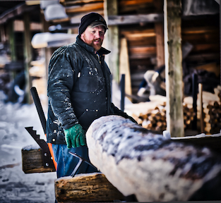 Gerry Palecek, yard manager for Kramer's Forest Products of Springstead, Wisconsin