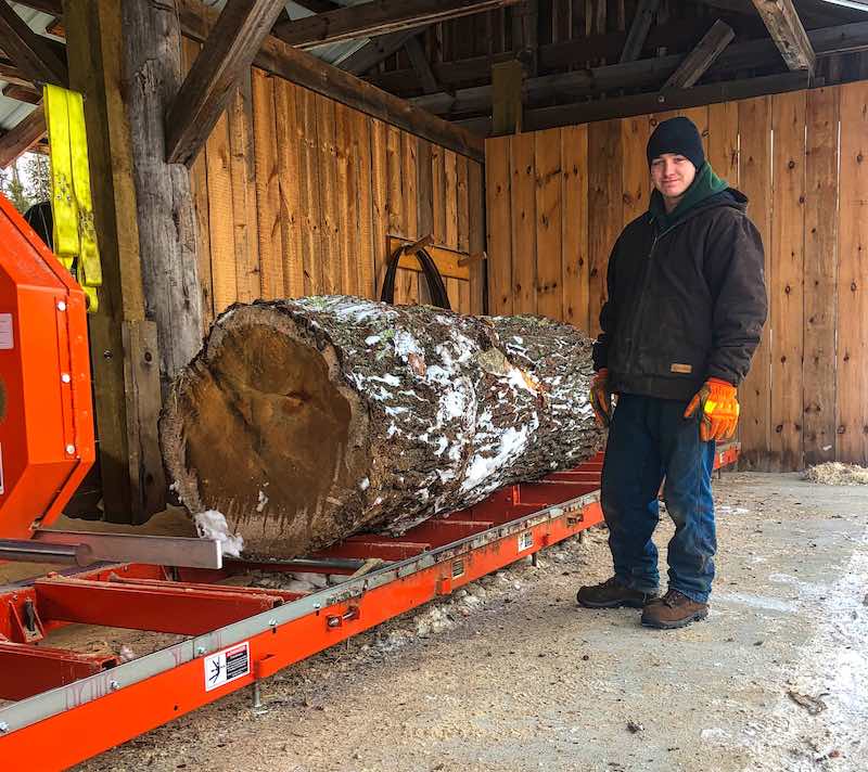 Seth Peterson, sawmill operator at Kramer's Forest Products